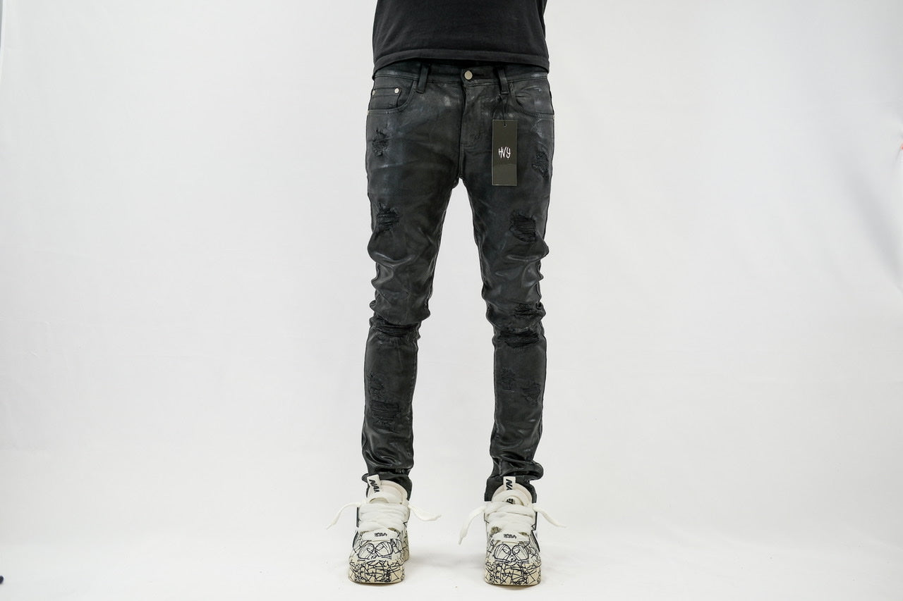 HVY Distressed Wax Denim